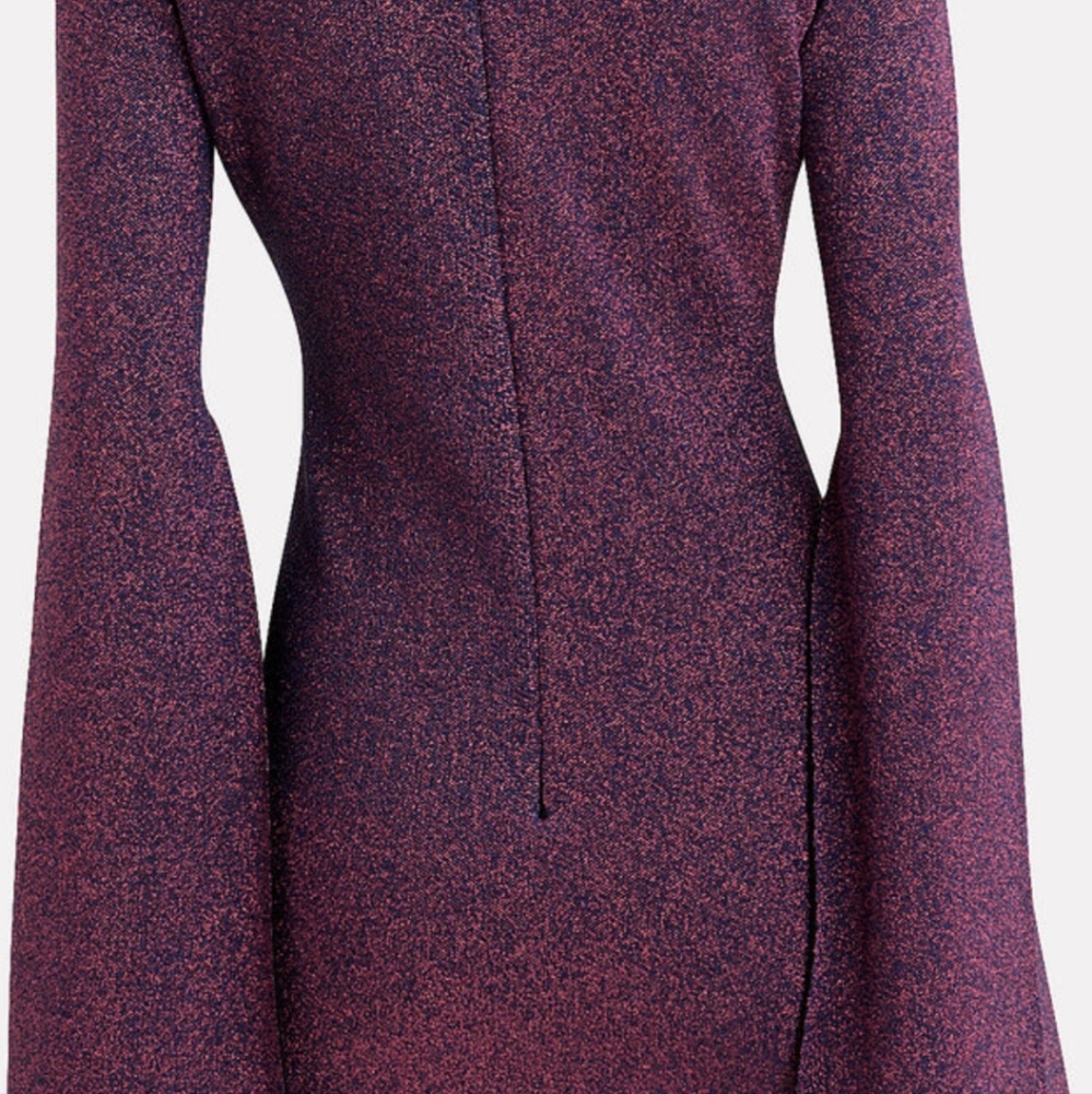 Solace London dress. Purple Metallic  Katy Perry, hit iconic dress! NWOT - Picture 10 of 12